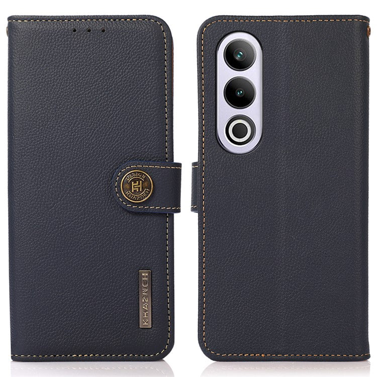 KHAZNEH For OnePlus Nord CE4 5G Case RFID Blocking Anti-Drop Phone Stand Cover - Blue