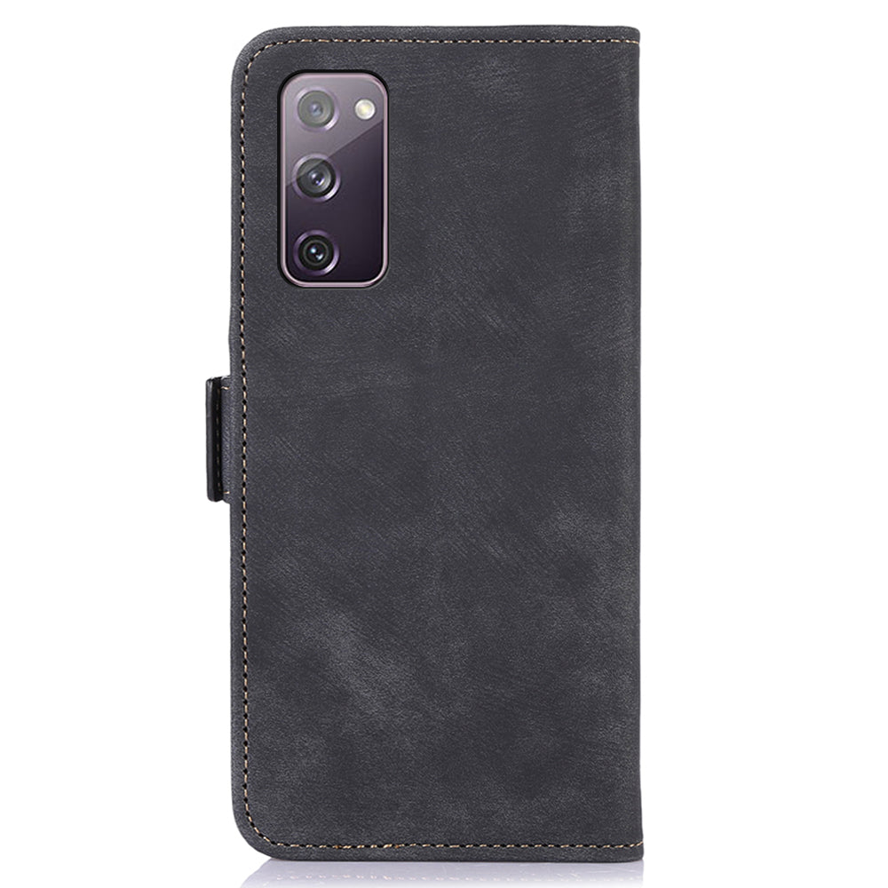 ABEEL For Samsung Galaxy S20 FE / S20 FE 5G / S20 FE 2022 / S20 Lite Case Wallet Leather Phone Cover - Black