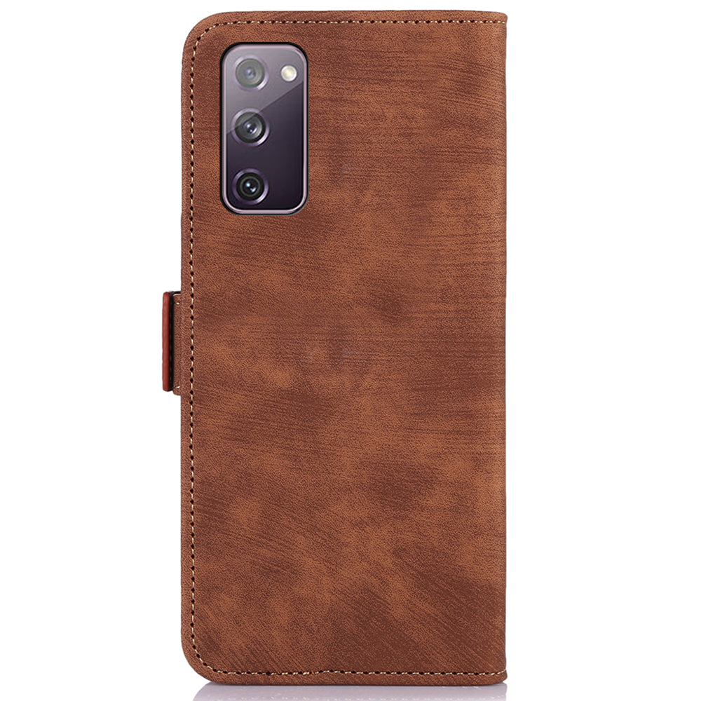 ABEEL For Samsung Galaxy S20 FE / S20 FE 5G / S20 FE 2022 / S20 Lite Case Wallet Leather Phone Cover - Brown