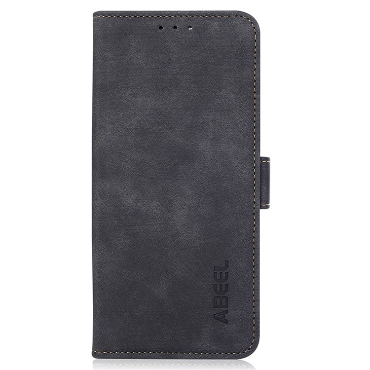 ABEEL For Samsung Galaxy A23 4G / A23 5G (Global Version) Cover Side Magnetic Clasp Leather Wallet Phone Case - Black