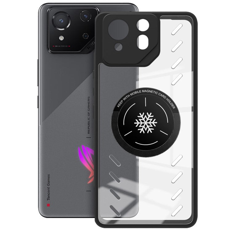 IMAK UX-9A Series for Asus ROG Phone 8 5G / Phone 8 Pro 5G Case Heat Dissipation PC+TPU Clear Phone Shell