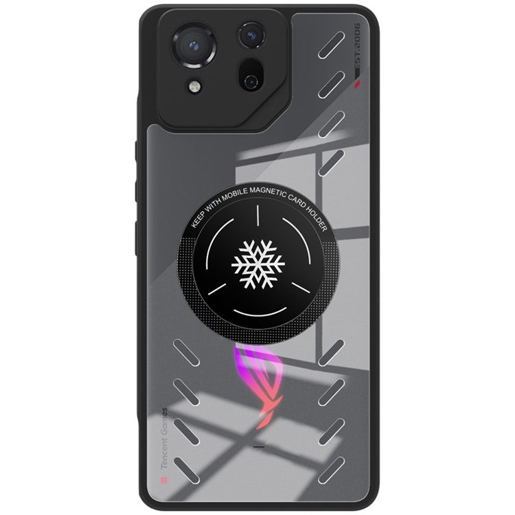 IMAK UX-9A Series for Asus ROG Phone 8 5G / Phone 8 Pro 5G Case Heat Dissipation PC+TPU Clear Phone Shell