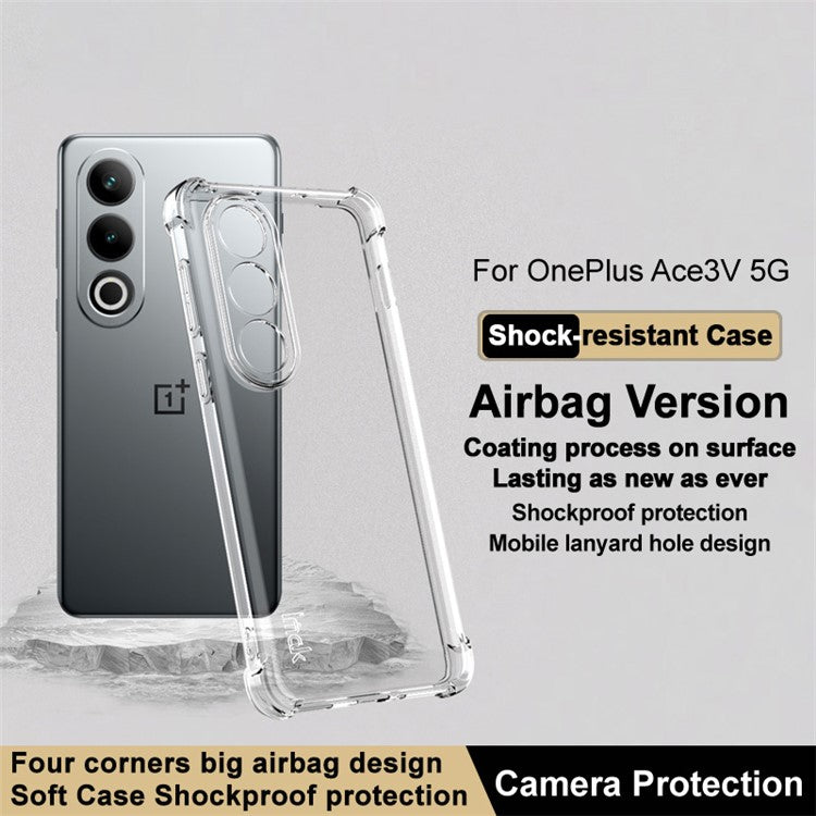 IMAK For OnePlus Ace 3V 5G Case Airbag Design TPU Anti-scratch Phone Cover - Transparent