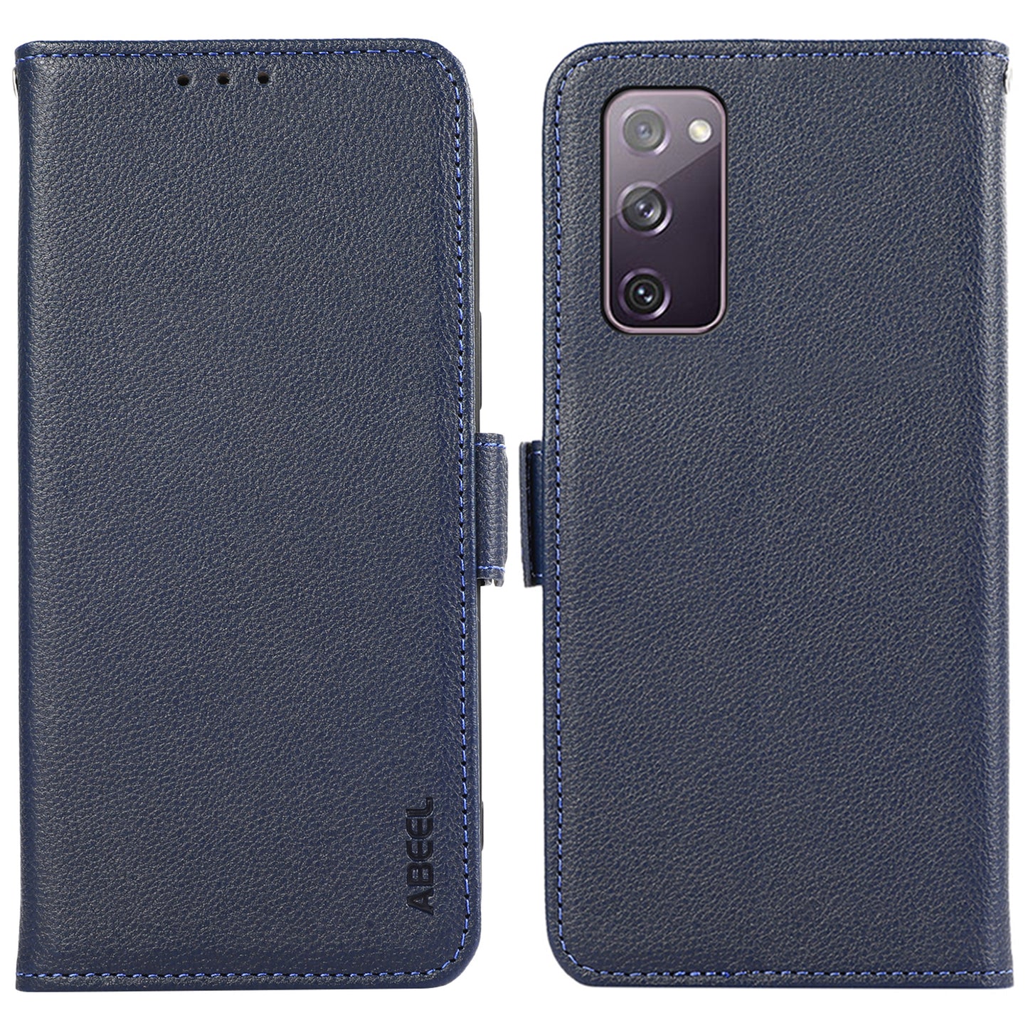 ABEEL For Samsung Galaxy S20 FE 4G / FE 5G / S20 Lite / S20 FE 2022 Case RFID Blocking Leather Phone Case - Blue