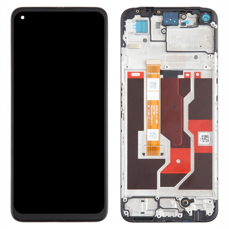 For Oppo A36 / A76 Grade C LCD Screen and Digitizer Assembly + Frame Replacement Part (without Logo)