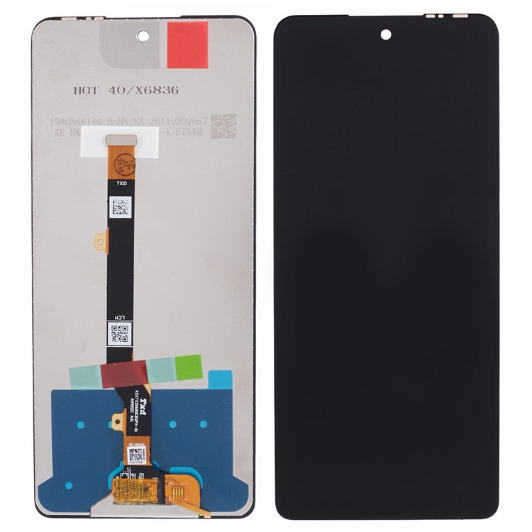 For TECNO Spark 20 Pro KJ6 Grade C LCD Screen and Digitizer Assembly Part (Without Logo)
