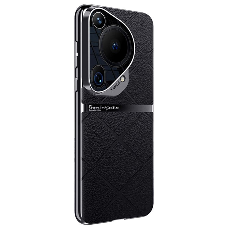 For Huawei Pura 70 Ultra Case Drop-proof Acrylic + PC + PU Leather Phone Shell - Black