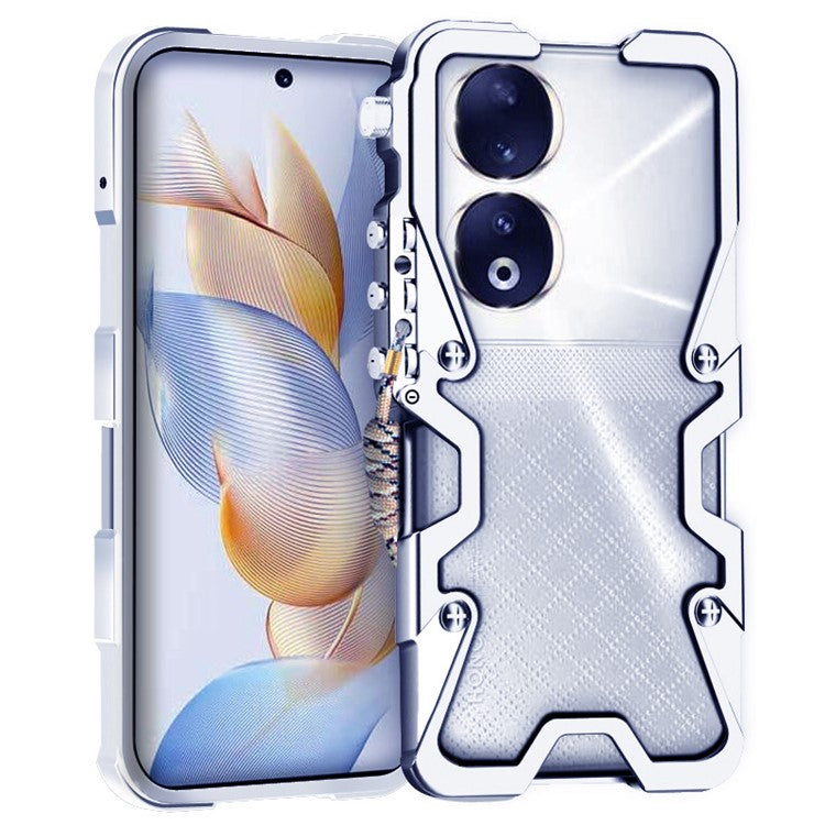 For Honor 60 / 60 SE / 70 5G / 80 5G / 90 / 100 5G Case Aluminium Alloy Metal Anti-drop Phone Case - Silver