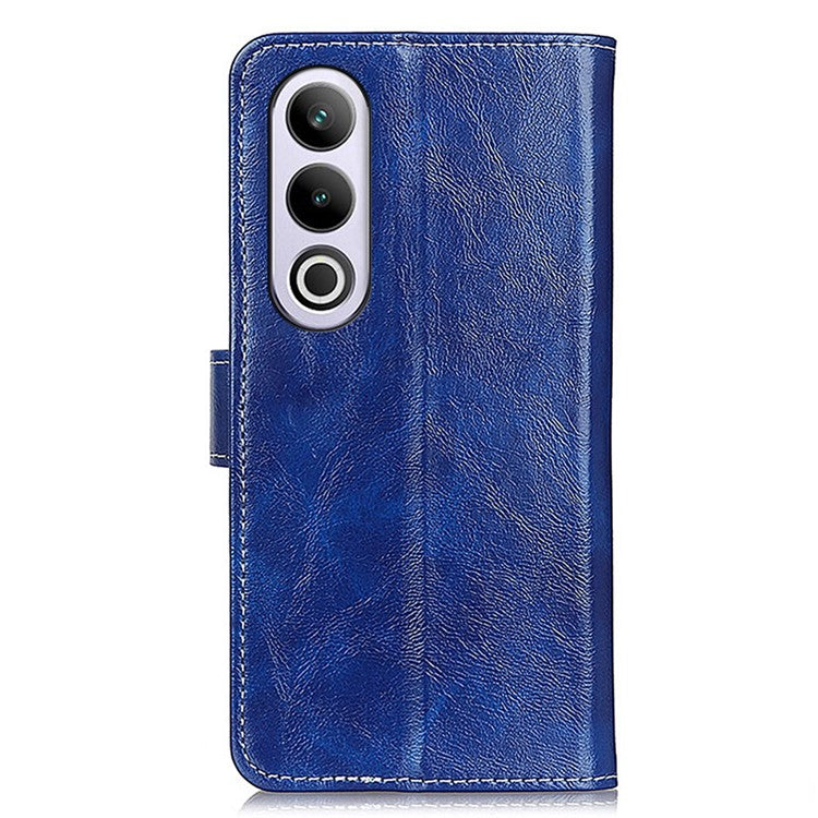 For OnePlus Nord CE4 5G / Oppo K12 Case Retro Style Shockproof PU Flip Phone Cover - Blue