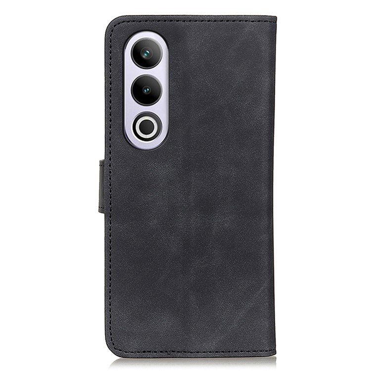 KHAZNEH For OnePlus Nord CE4 5G / Oppo K12 Case Retro Design PU Leather Wallet Phone Cover - Black