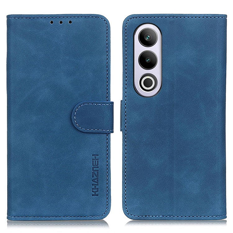 KHAZNEH For OnePlus Nord CE4 5G / Oppo K12 Case Retro Design PU Leather Wallet Phone Cover - Blue