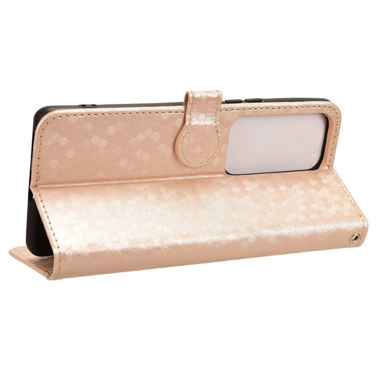 For vivo S18 5G / S18 Pro 5G / V30 5G / V30 Pro 5G Case PU Leather Dots Pattern Wallet Phone Cover - Rose Gold