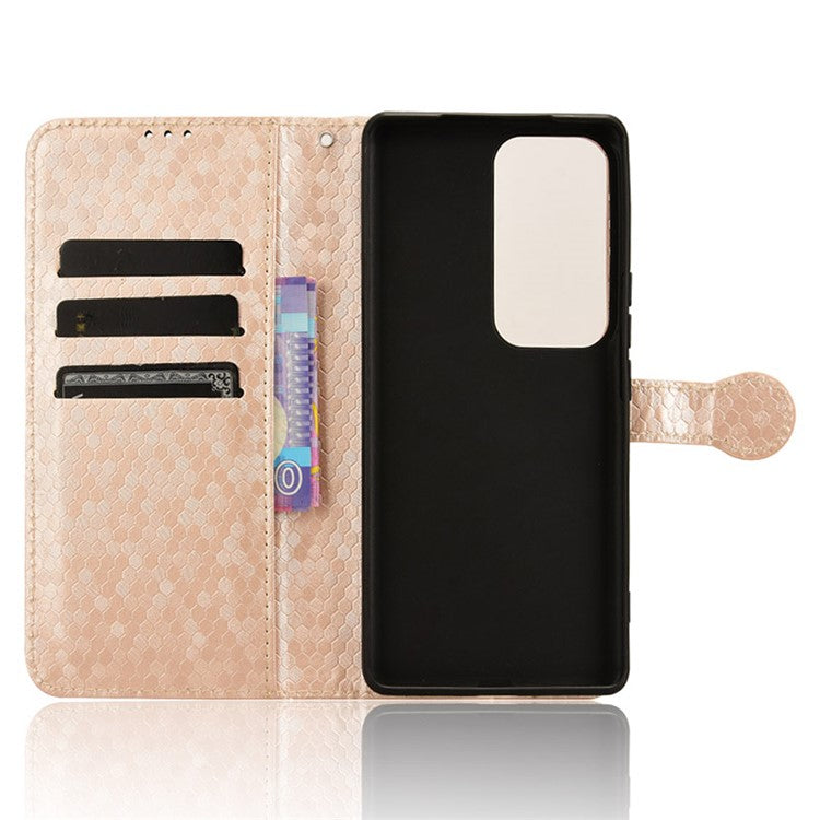 For vivo S18 5G / S18 Pro 5G / V30 5G / V30 Pro 5G Case PU Leather Dots Pattern Wallet Phone Cover - Rose Gold