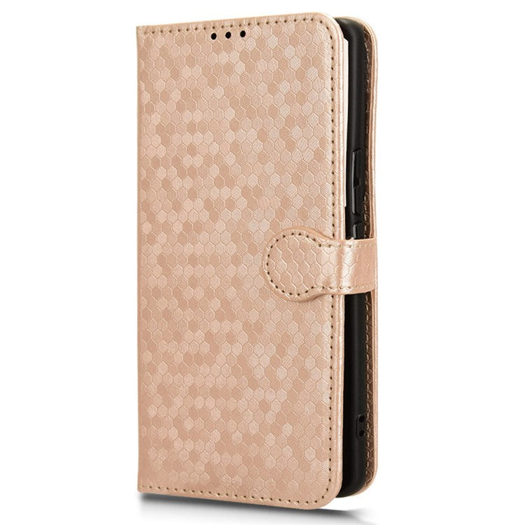 For vivo S18 5G / S18 Pro 5G / V30 5G / V30 Pro 5G Case PU Leather Dots Pattern Wallet Phone Cover - Rose Gold