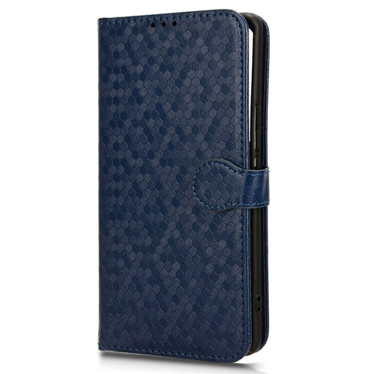 For vivo S18 5G / S18 Pro 5G / V30 5G / V30 Pro 5G Case PU Leather Dots Pattern Wallet Phone Cover - Dark Blue