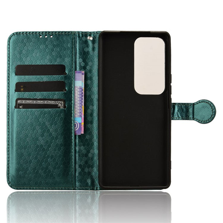 For vivo S18 5G / S18 Pro 5G / V30 5G / V30 Pro 5G Case PU Leather Dots Pattern Wallet Phone Cover - Green