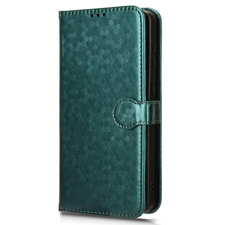 For OnePlus Nord CE4 5G Wallet Case Dots Imprinted Magnetic Phone Cover - Green
