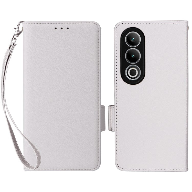 For OnePlus Ace 3V 5G Litchi Texture Case PU Leather Flip Wallet Phone Cover - White