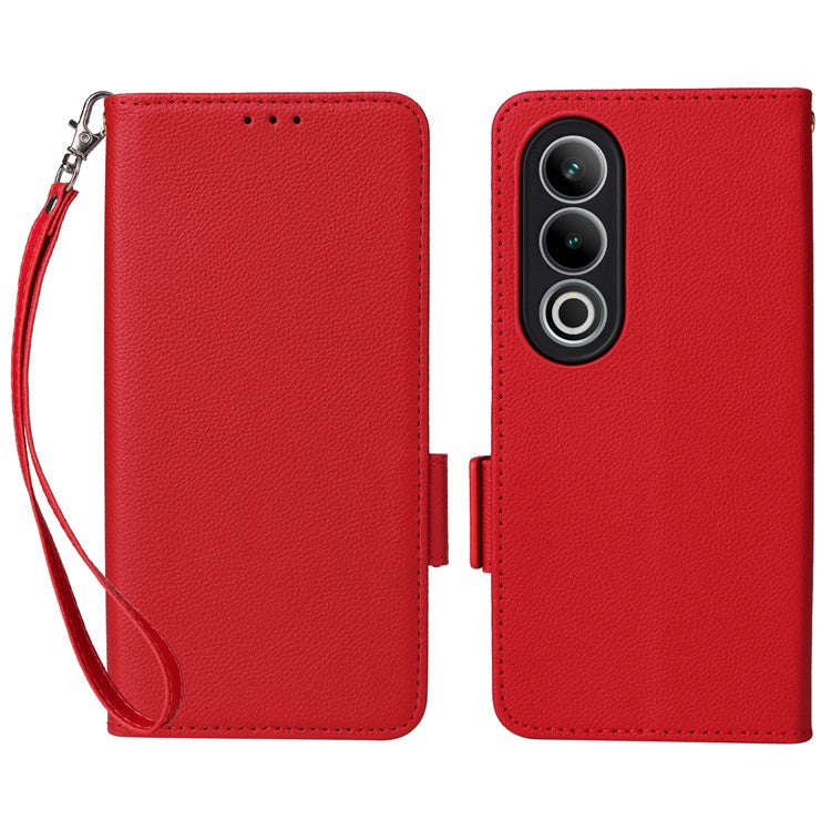 For OnePlus Ace 3V 5G Litchi Texture Case PU Leather Flip Wallet Phone Cover - Red