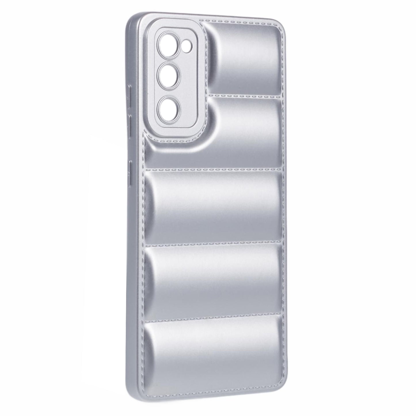 JTW Series For Samsung Galaxy S20 FE / S20 FE 5G / S20 FE 2022 / S20 Lite Phone Case with Down Jacket Texture - Silver