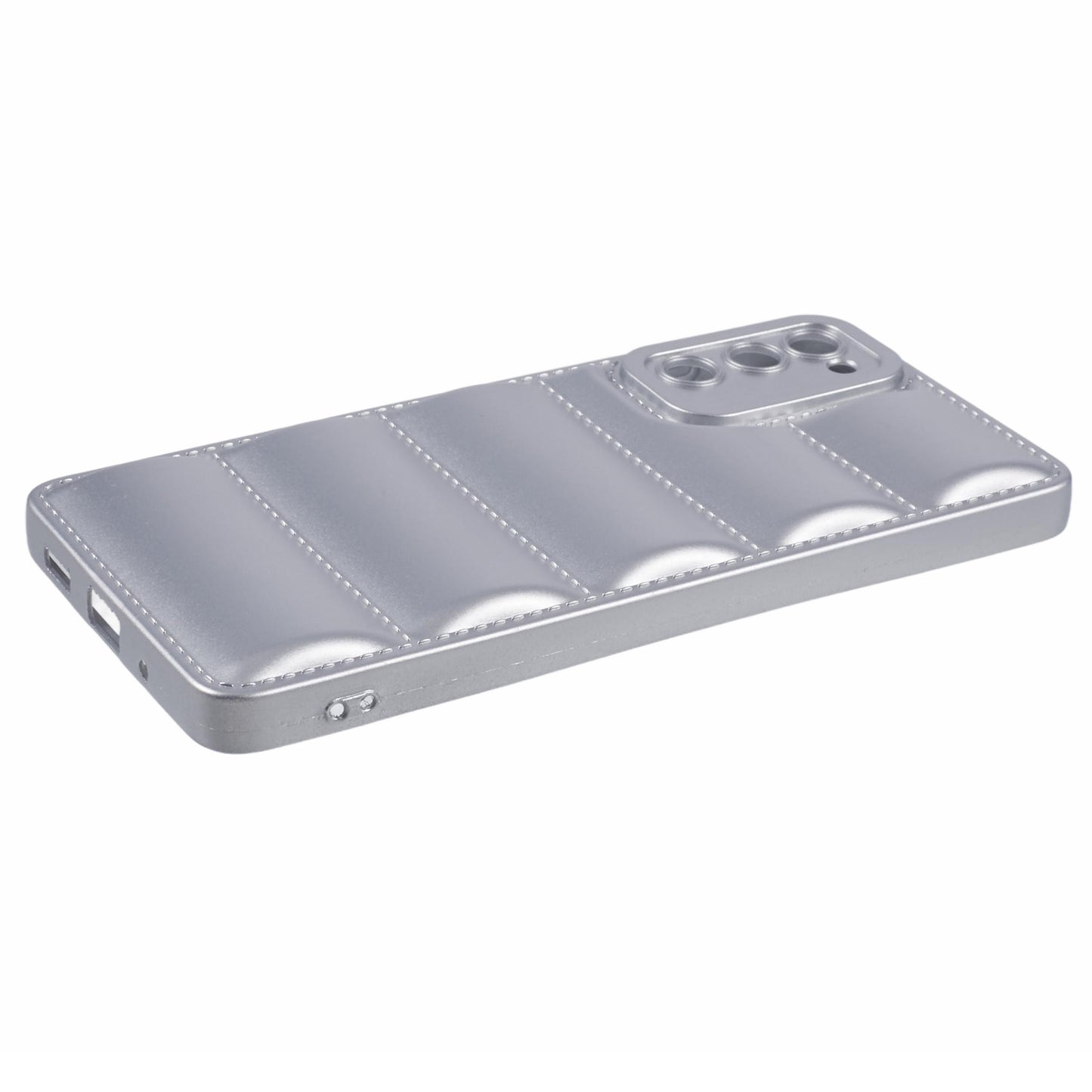 JTW Series For Samsung Galaxy S20 FE / S20 FE 5G / S20 FE 2022 / S20 Lite Phone Case with Down Jacket Texture - Silver