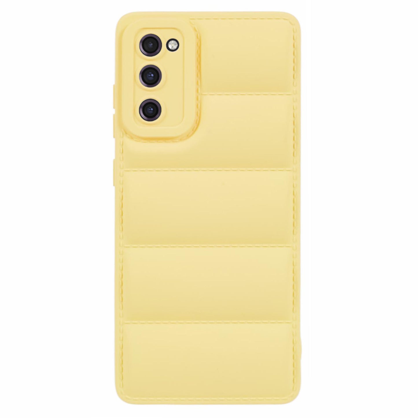 JTW Series For Samsung Galaxy S20 FE / S20 FE 5G / S20 FE 2022 / S20 Lite Phone Case with Down Jacket Texture - Yellow