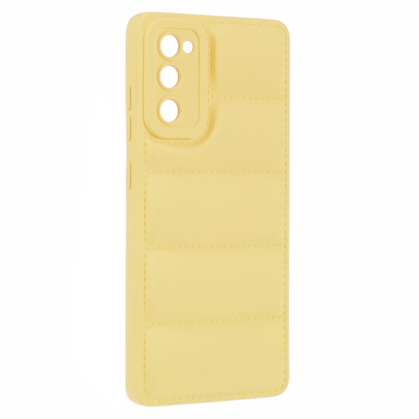 JTW Series For Samsung Galaxy S20 FE / S20 FE 5G / S20 FE 2022 / S20 Lite Phone Case with Down Jacket Texture - Yellow