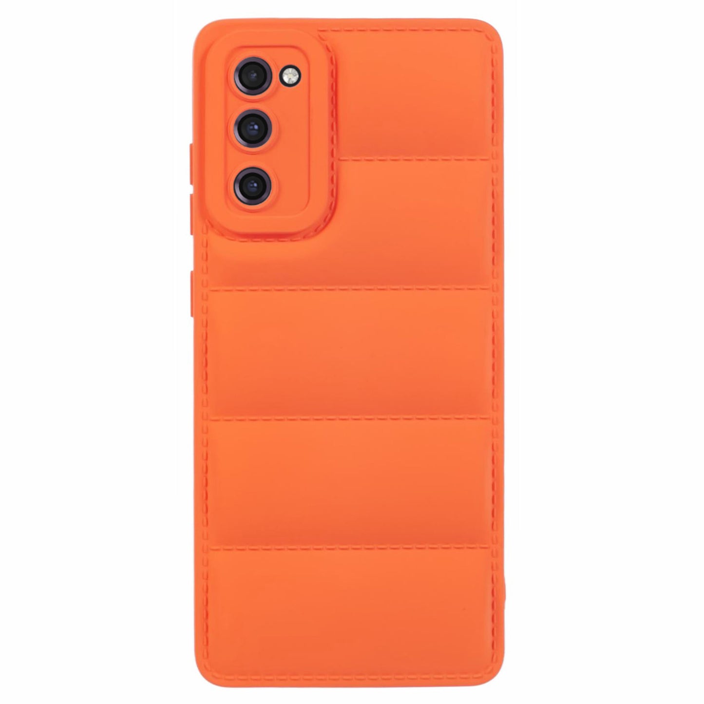 JTW Series For Samsung Galaxy S20 FE / S20 FE 5G / S20 FE 2022 / S20 Lite Phone Case with Down Jacket Texture - Orange