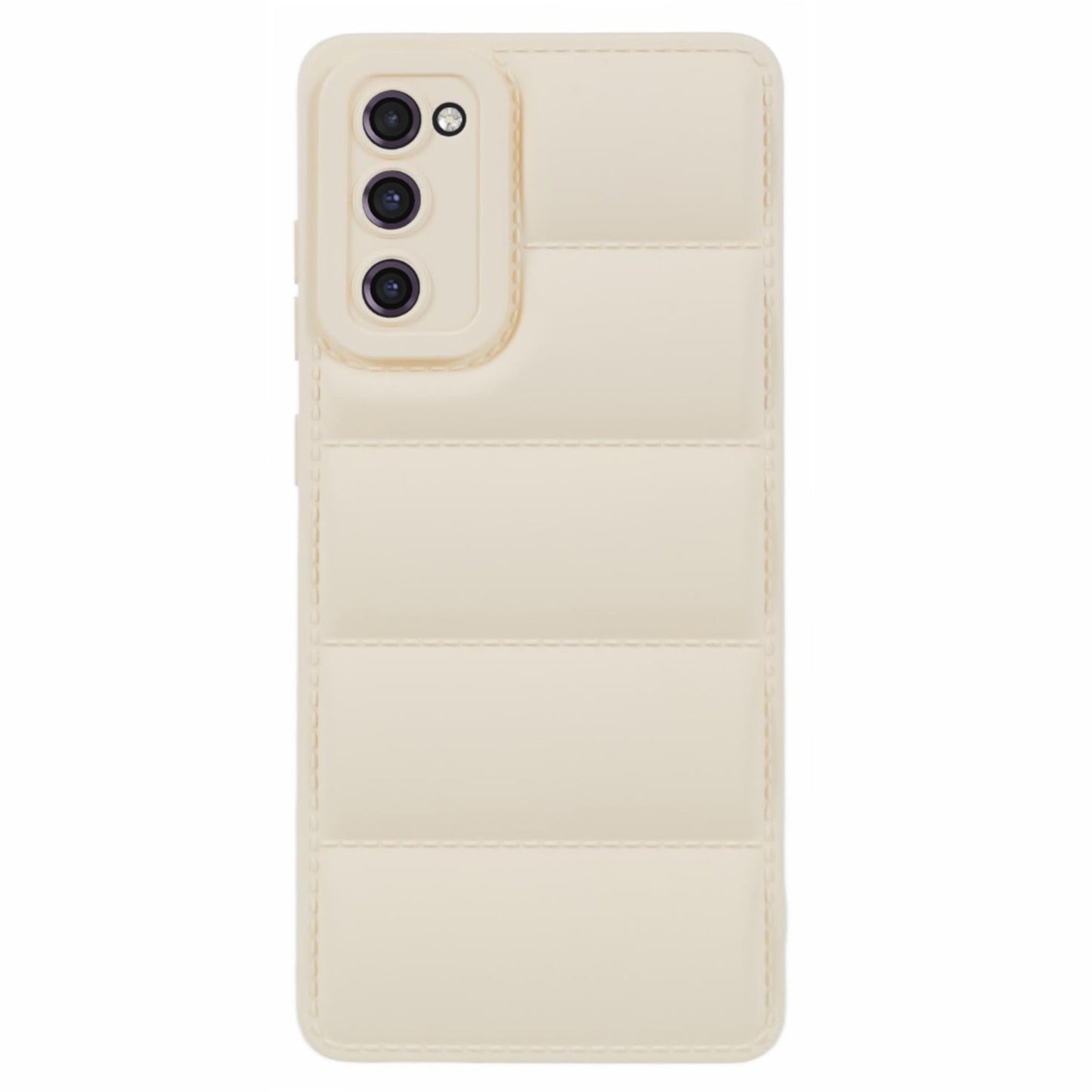 JTW Series For Samsung Galaxy S20 FE / S20 FE 5G / S20 FE 2022 / S20 Lite Phone Case with Down Jacket Texture - White
