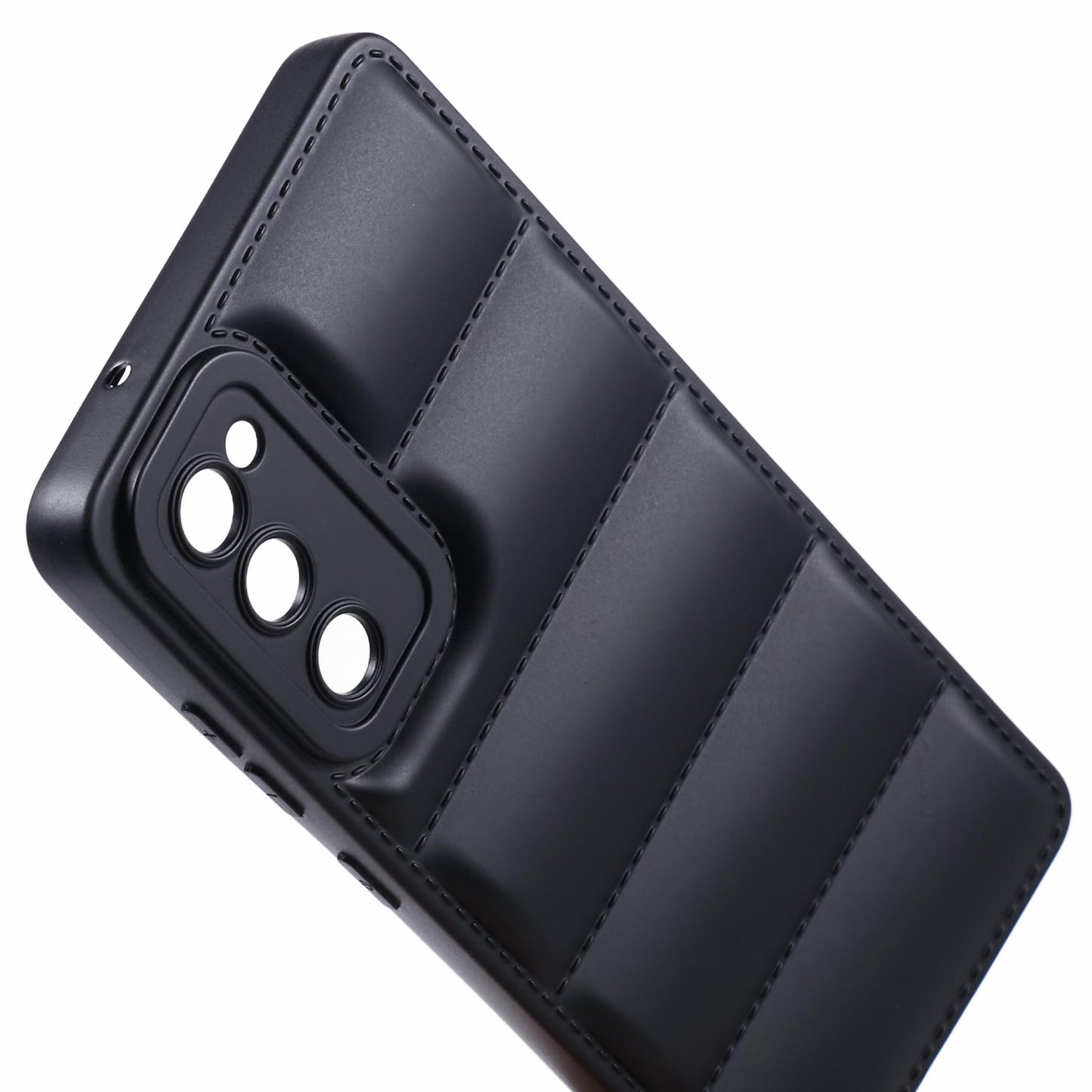 JTW Series For Samsung Galaxy S20 FE / S20 FE 5G / S20 FE 2022 / S20 Lite Phone Case with Down Jacket Texture - Black