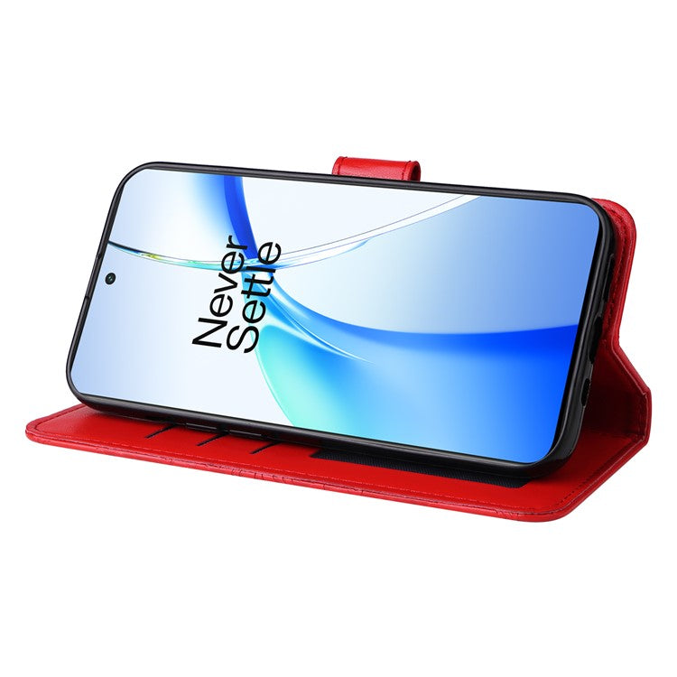 For OnePlus Ace 3V 5G Leather Case Wallet Style Imprinted Sunflower Cell Phone Cover - Red