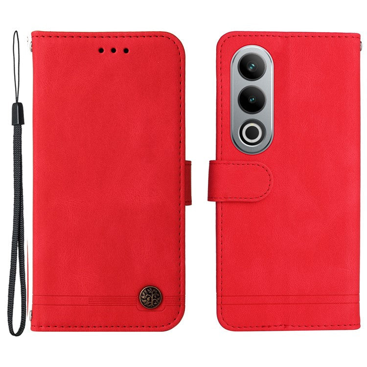 For OnePlus Ace 3V 5G Case PU Leather Magnetic Buckle Flip Phone Cover - Red