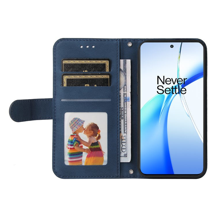 For OnePlus Ace 3V 5G Case PU Leather Magnetic Buckle Flip Phone Cover - Blue