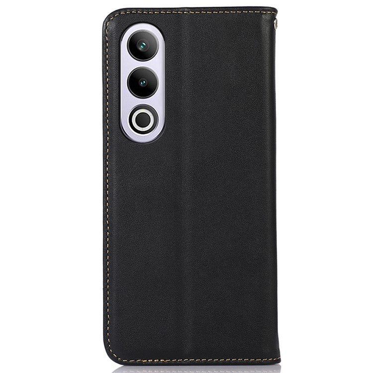 KHAZNEH For OnePlus Nord CE4 5G / Oppo K12 Phone Case RFID Blocking Nappa Texture Cover - Black
