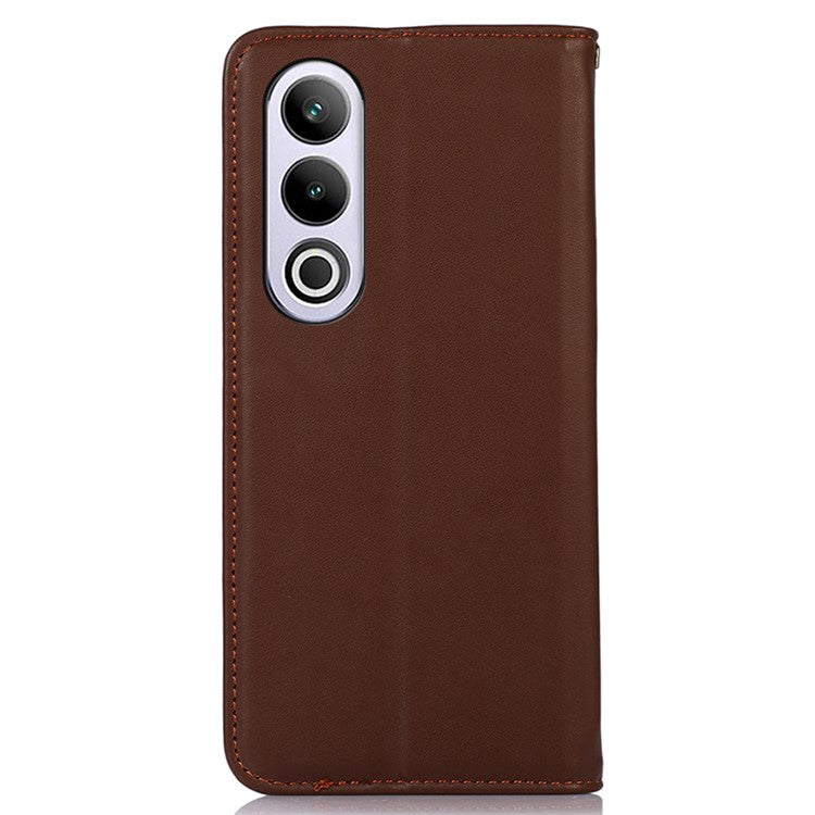 KHAZNEH For OnePlus Nord CE4 5G / Oppo K12 Phone Case RFID Blocking Nappa Texture Cover - Brown