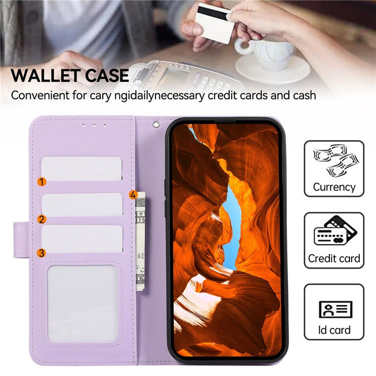 For Samsung Galaxy A23 4G / A23 5G (Global Version) Phone Wallet Case RFID Blocking Leather Cover - Purple