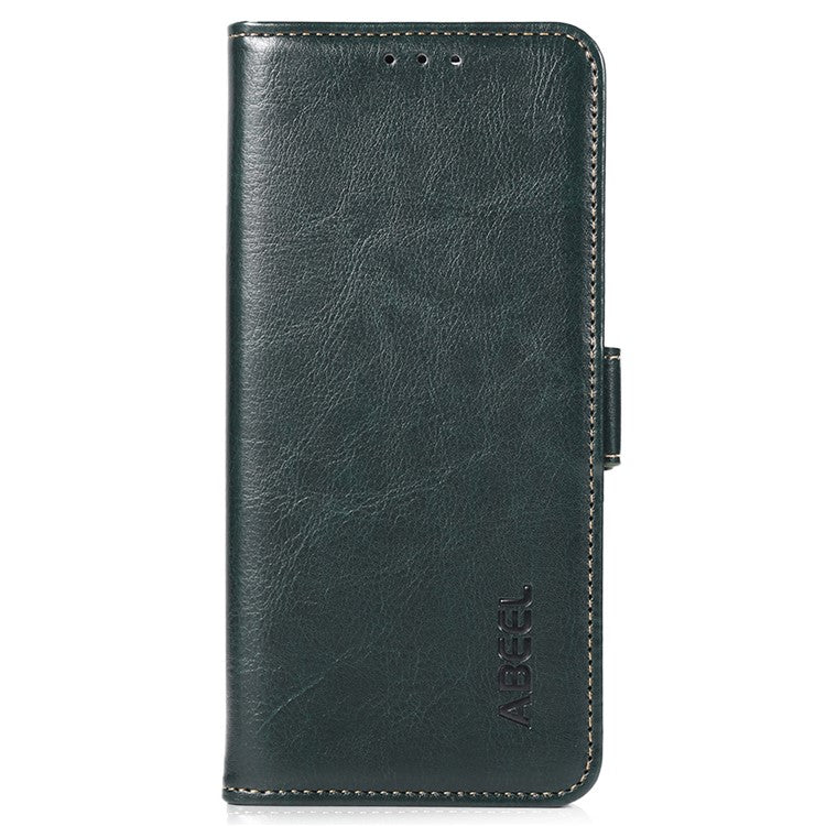 ABEEL For OnePlus Nord CE4 5G Wallet Case PU Leather Crazy Horse Texture Folio Phone Cover - Green