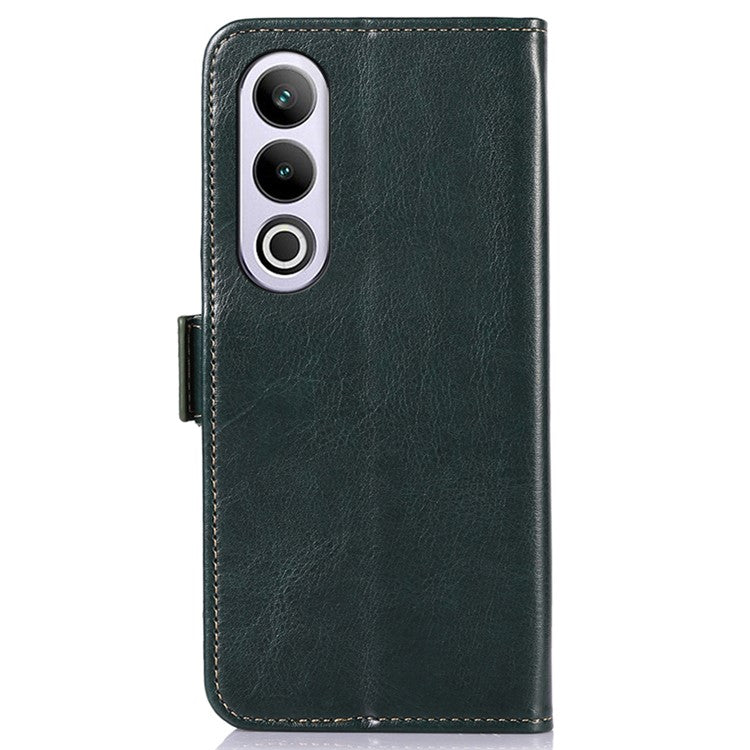 ABEEL For OnePlus Nord CE4 5G Wallet Case PU Leather Crazy Horse Texture Folio Phone Cover - Green