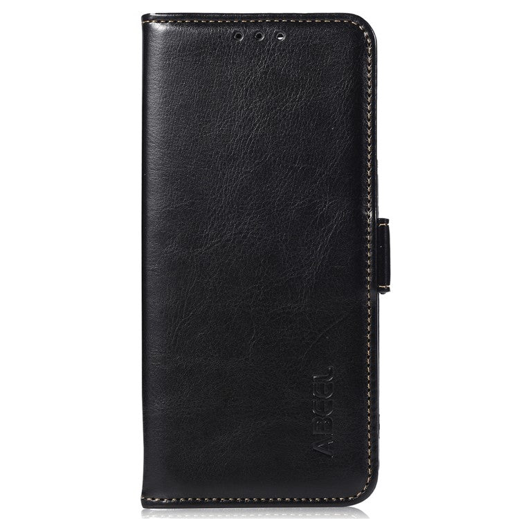 ABEEL For OnePlus Nord CE4 5G Wallet Case PU Leather Crazy Horse Texture Folio Phone Cover - Black