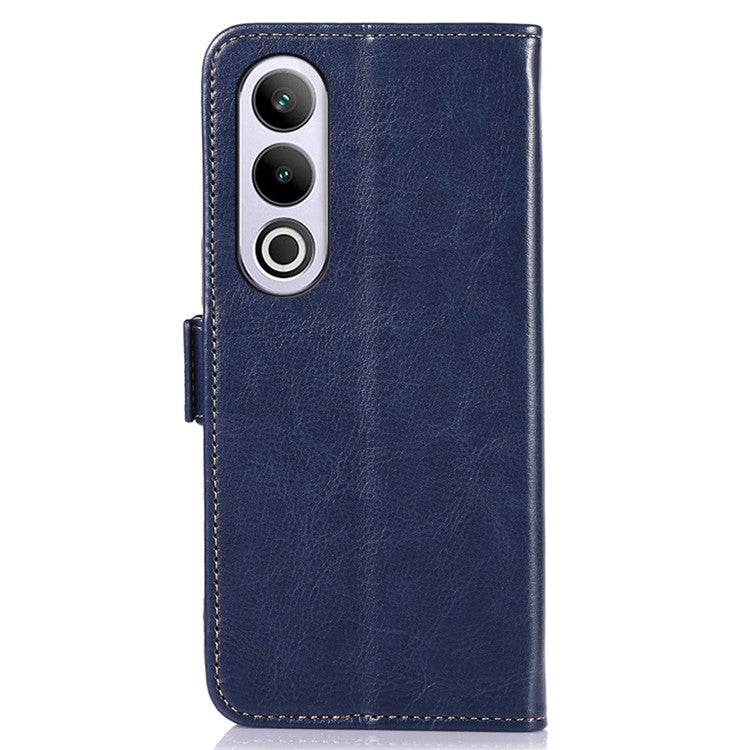 ABEEL For OnePlus Nord CE4 5G Wallet Case PU Leather Crazy Horse Texture Folio Phone Cover - Blue