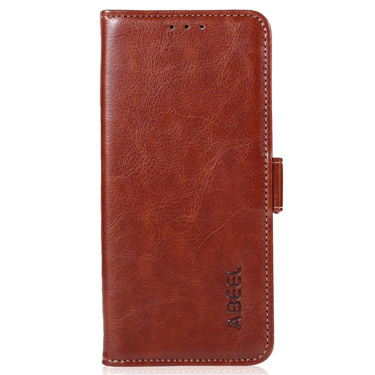 ABEEL For OnePlus Nord CE4 5G Wallet Case PU Leather Crazy Horse Texture Folio Phone Cover - Brown
