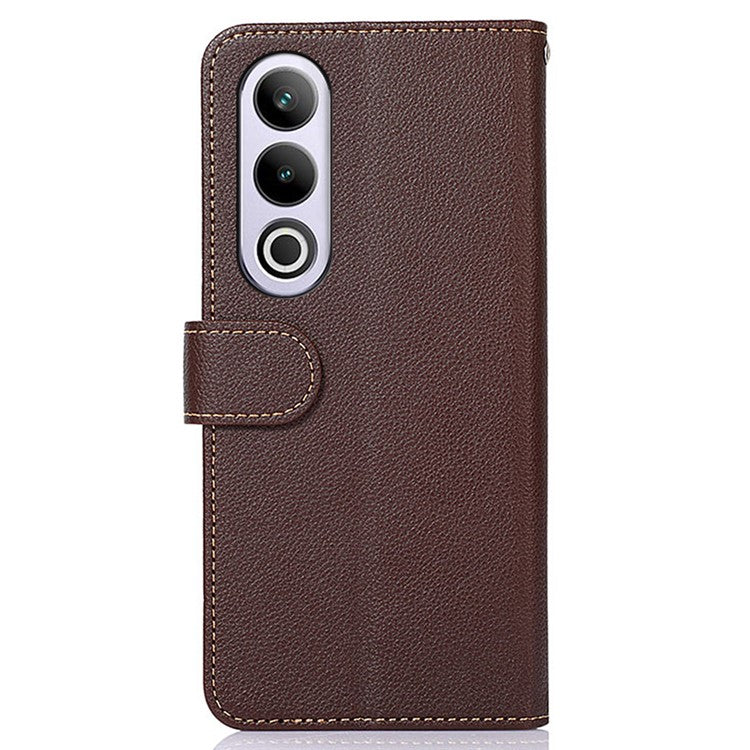 KHAZNEH For OnePlus Nord CE4 5G Leather Case RFID Blocking Wallet Phone Cover - Brown