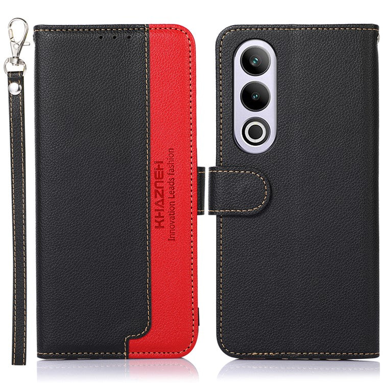 KHAZNEH For OnePlus Nord CE4 5G Leather Case RFID Blocking Wallet Phone Cover - Black