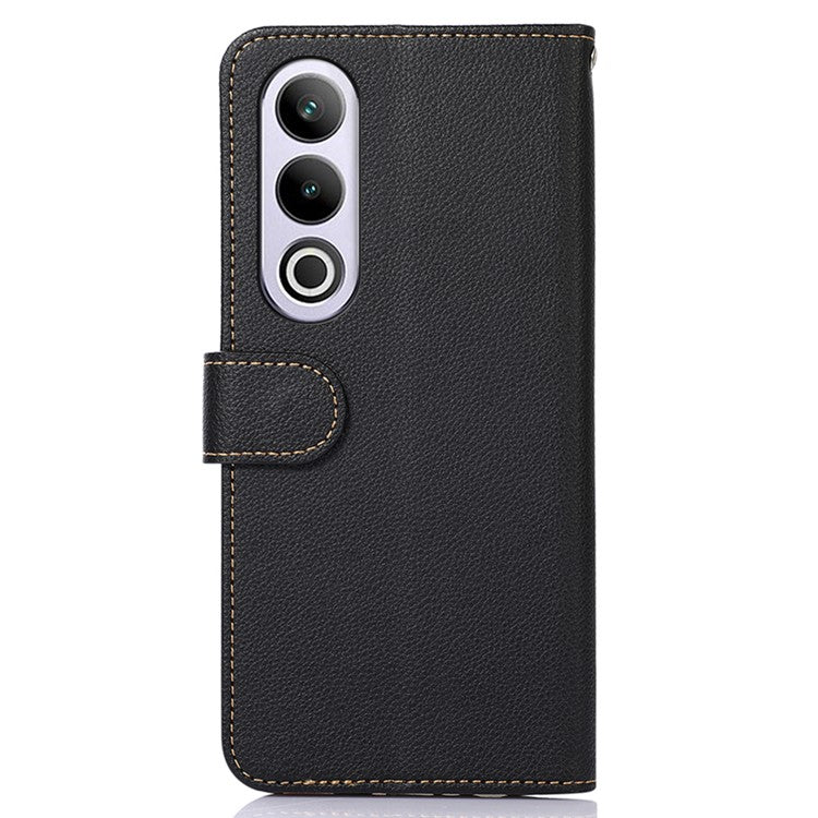 KHAZNEH For OnePlus Nord CE4 5G Leather Case RFID Blocking Wallet Phone Cover - Black