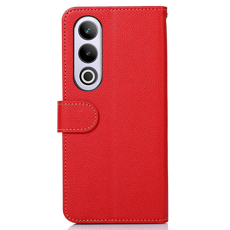 KHAZNEH For OnePlus Nord CE4 5G Leather Case RFID Blocking Wallet Phone Cover - Red