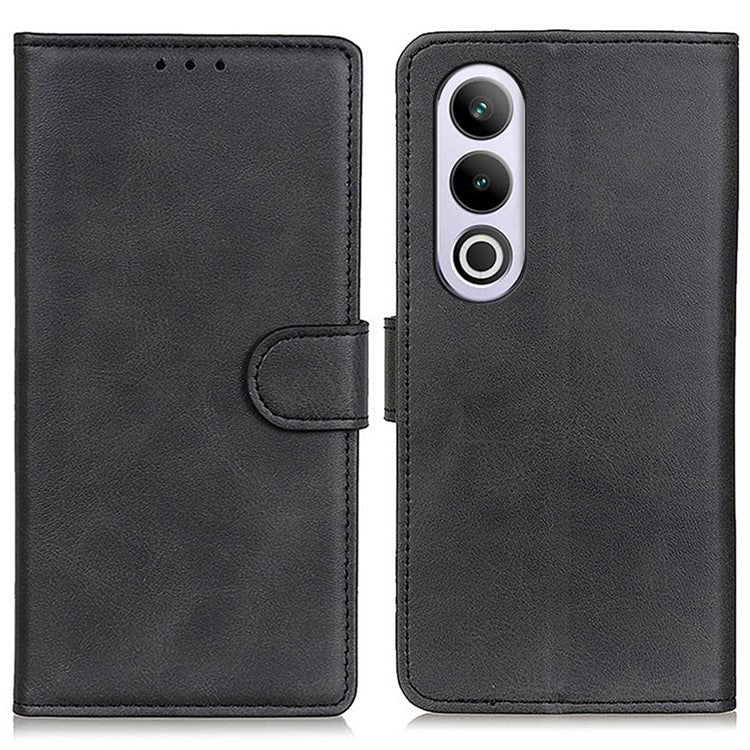 For OnePlus Nord CE4 5G Cell Phone Cases Cowhide Texture Wallet Drop-Proof Cover - Black
