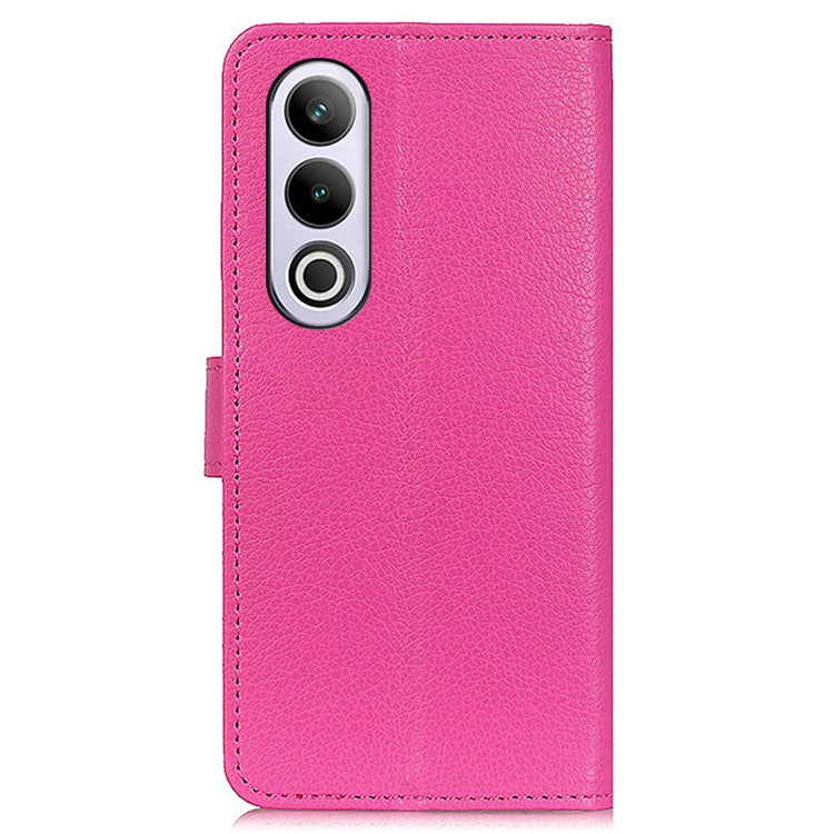 For OnePlus Nord CE4 5G Case Litchi Texture PU Leather Wallet Stand Phone Cover - Rose
