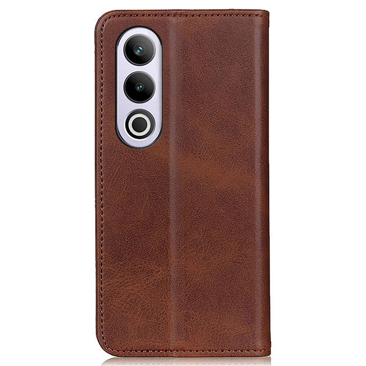 For OnePlus Nord CE4 5G Case Split Leather Magnetic Adsorption Flip Phone Cover - Coffee