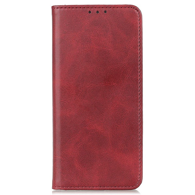 For OnePlus Nord CE4 5G Case Split Leather Magnetic Adsorption Flip Phone Cover - Red