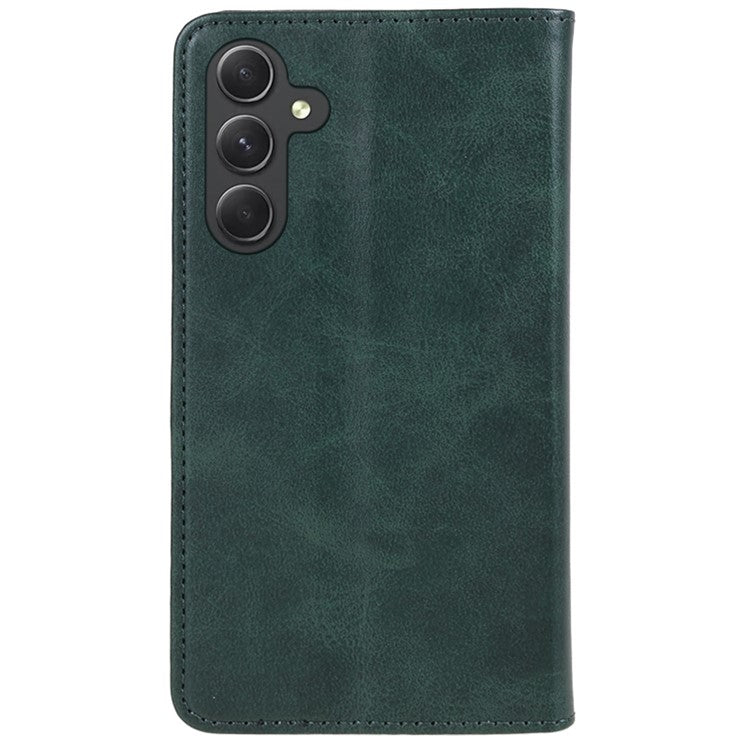 For Samsung Galaxy M55 5G / C55 5G / F55 5G Case Calf Texture PU Leather Wallet Business Phone Cover - Green